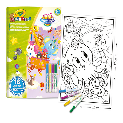 Crayola Mini Kids Maxi Coloring Pages 18p And Markers 4ct Uni-Creatures